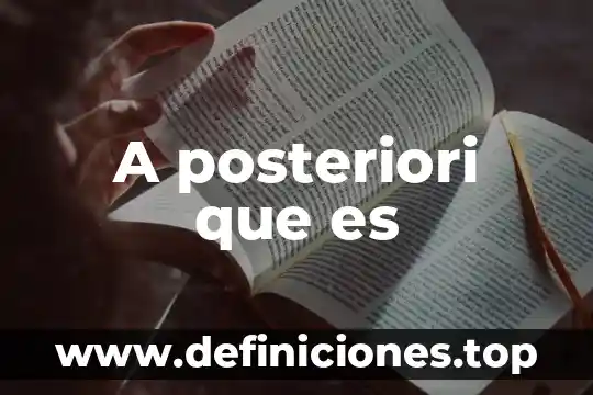 Que es una caloría y como se calculan 3 A posteriori que es