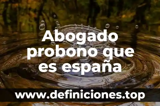 Abogado económico que es 8 Abogado probono que es españa