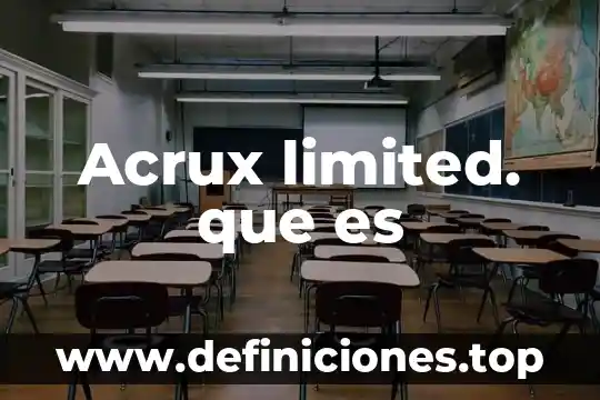 Acrux limited. que es