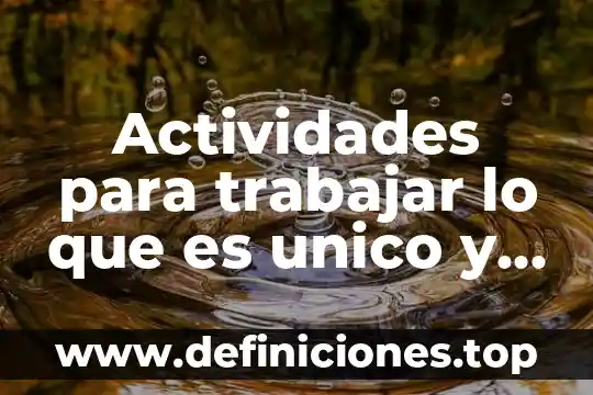 Único número de un dígito que es non y compuesto 6 Actividades para trabajar lo que es unico y diferente