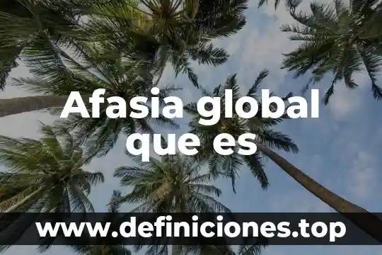 Qué es un problema global ambiental ejemplos 5 Afasia global que es
