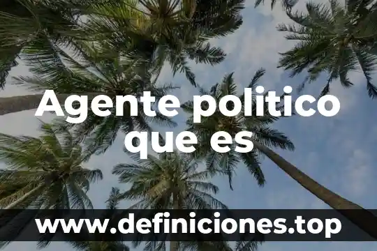 Qué es un proceso referente a la construcción 8 Agente politico que es