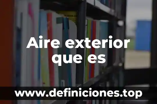 Que es un permiso al comercio exterior 3 Aire exterior que es