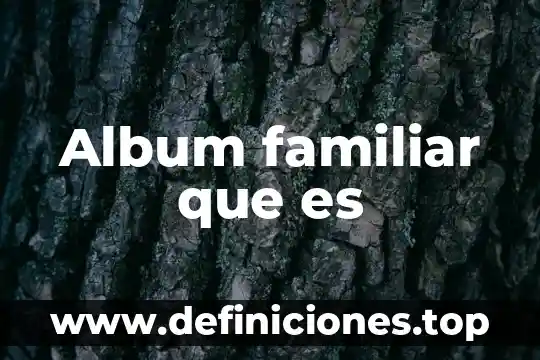 Que es un album y que tipo de albums ahi 6 Album familiar que es