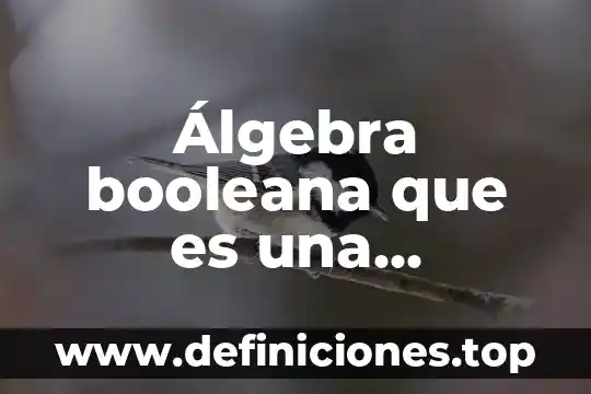 Álgebra booleana que es una expresión