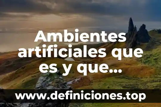 Que es el control importancia y principios de control 3 Ambientes artificiales que es y que importancia tiene