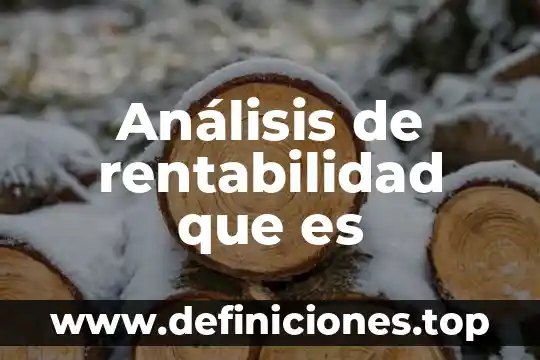 Que es rentabilidad etica 3 Análisis de rentabilidad que es