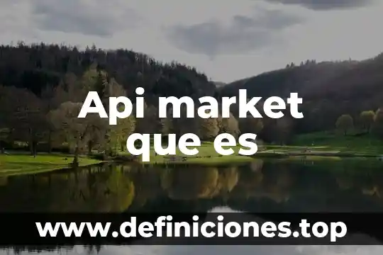 Api market que es