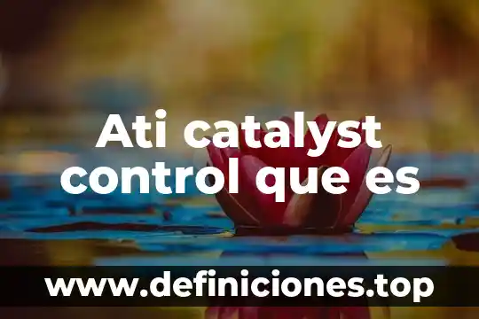 Ati catalyst control que es