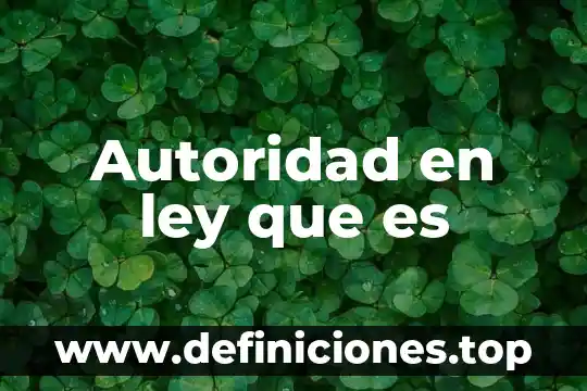Que es la autoridad substanciadora 5 Autoridad en ley que es