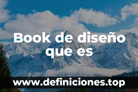 Book de diseño que es