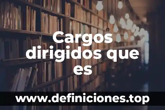 Que es cargos de volumetrico residencial 5 Cargos dirigidos que es