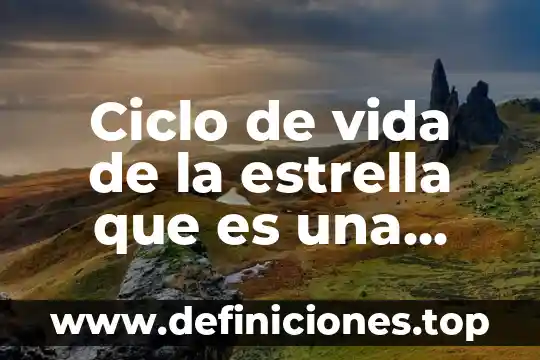 Ciclo de vida de la estrella que es una enana cafè