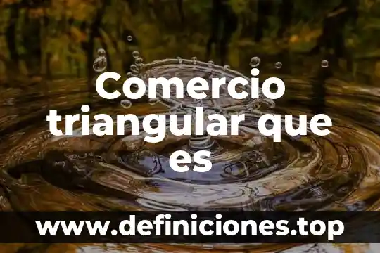 Que es el comercio subterraneo 3 Comercio triangular que es