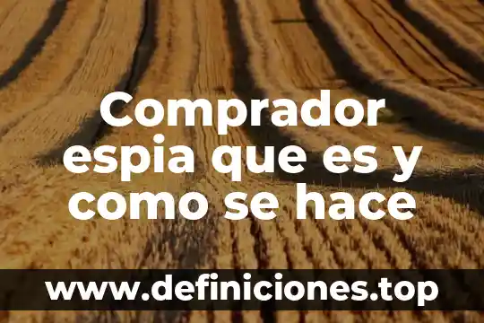Que es pantalla gota de agua 8 Comprador espia que es y como se hace