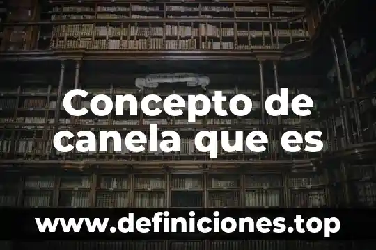 Concepto de canela que es