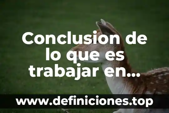 Qué es introducción desarrollo y conclusión ejemplos 8 Conclusion de lo que es trabajar en preescolar