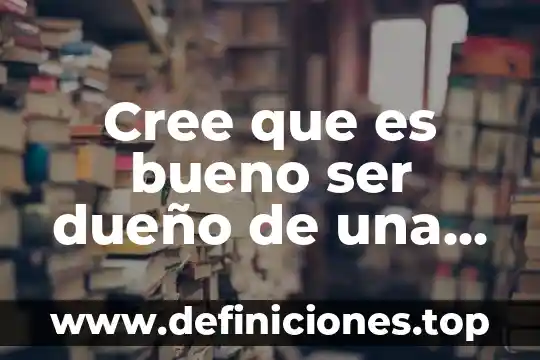 Cree que es bueno ser dueño de una pyme