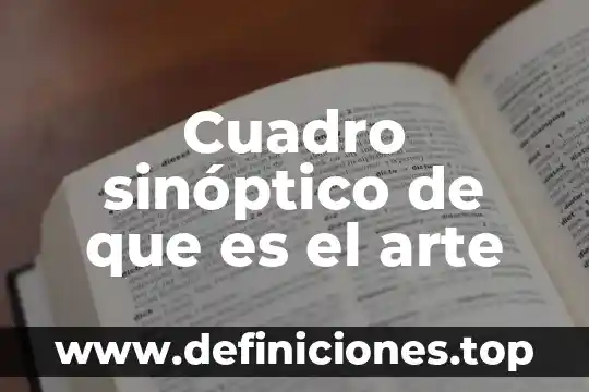 Que es una estructura de un cuadro sinoptico 3 Cuadro sinóptico de que es el arte