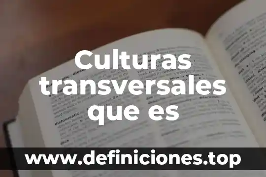 Que es crisol de culturas 3 Culturas transversales que es