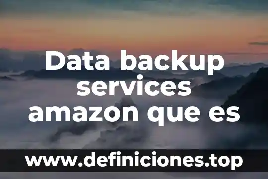 Que es servicios amazon 4 Data backup services amazon que es