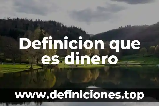 Definicion que es dinero