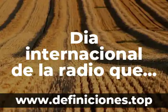 Que es el español internacional 6 Dia internacional de la radio que es
