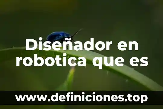 Que es auto robótica industrial 6 Diseñador en robotica que es