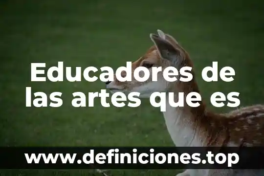 Educadores de las artes que es