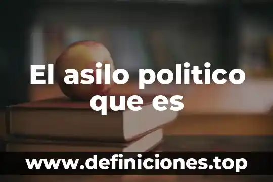Que es el análisis jurídico y político de la constitución 4 El asilo politico que es