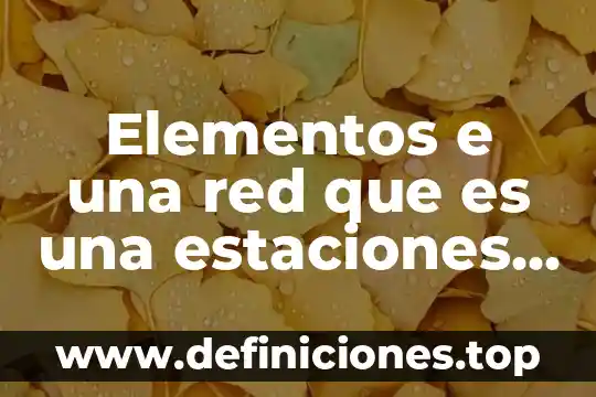 Qué es un trama de red 4 Elementos e una red que es una estaciones de trabajo