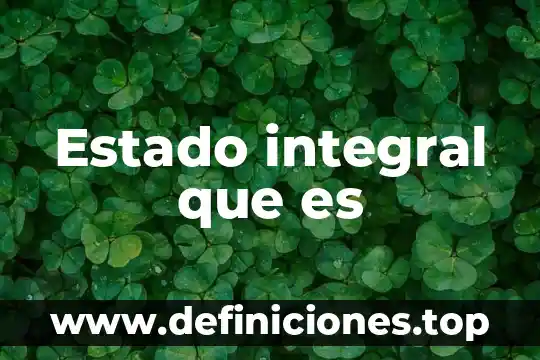 Estado integral que es
