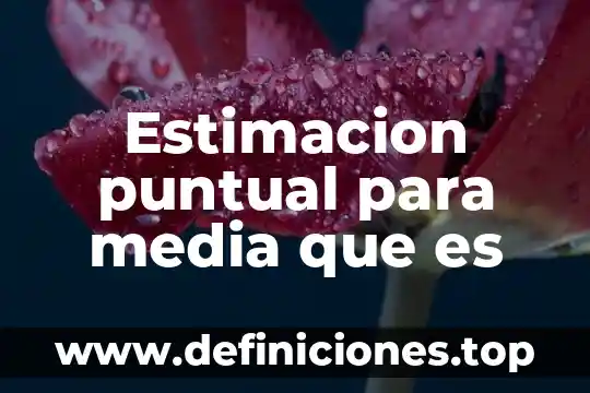 Estimacion puntual para media que es