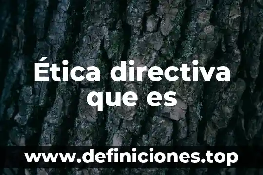 Que es una mal función directiva en preescolar 8 Ética directiva que es