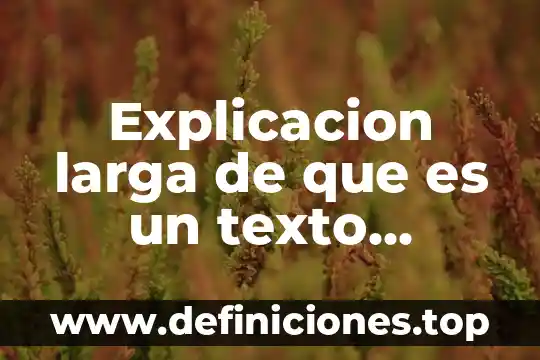 Explicacion larga de que es un texto monografico