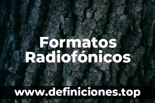 Formatos de celda que es 5 Formatos Radiofónicos