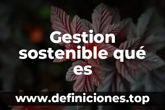 Que es comerciante segun el codigo de comercio 3 Gestion sostenible qué es