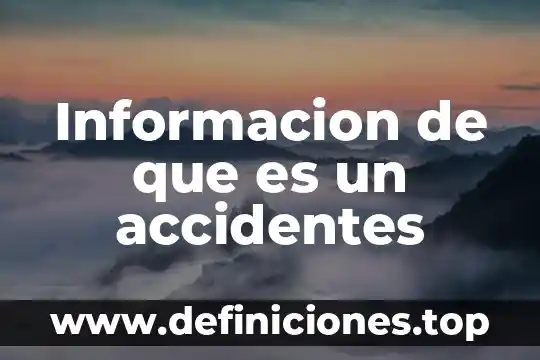 Que es la informacion registral tic 8 Informacion de que es un accidentes