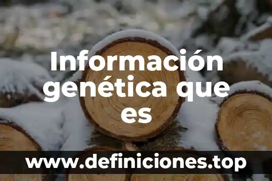 Información genética que es