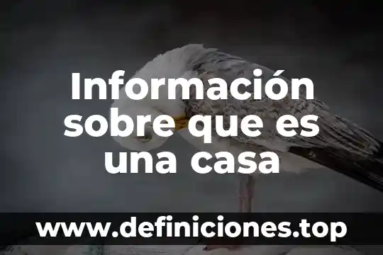 Información sobre que es una casa