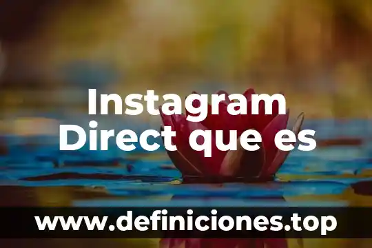 Instagram Direct que es