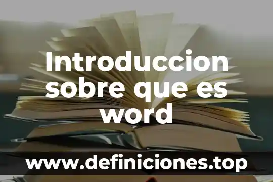 Que es una introduccion de un proyecto de reciclaje 7 Introduccion sobre que es word
