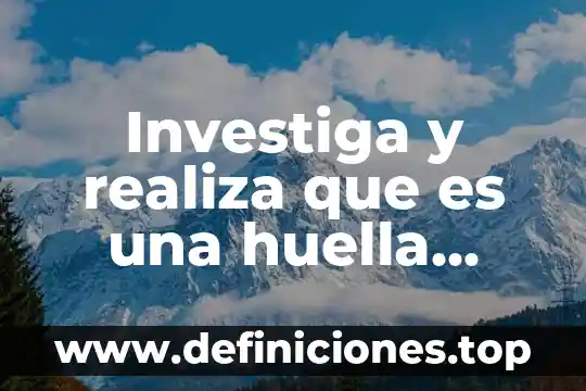Que es lo que hace diferente una huella a otra 6 Investiga y realiza que es una huella digital