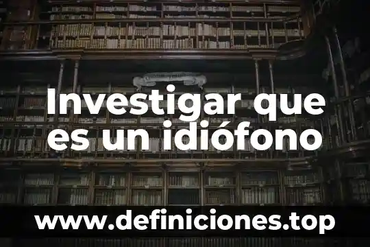 Investigar que es europa 8 Investigar que es un idiófono