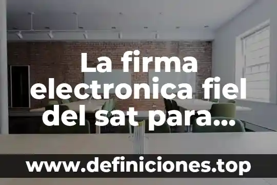Pagos en la banca electronica que es 6 La firma electronica fiel del sat para que es