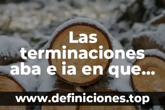Que es numerico e integro 6 Las terminaciones aba e ia en que es utilizado