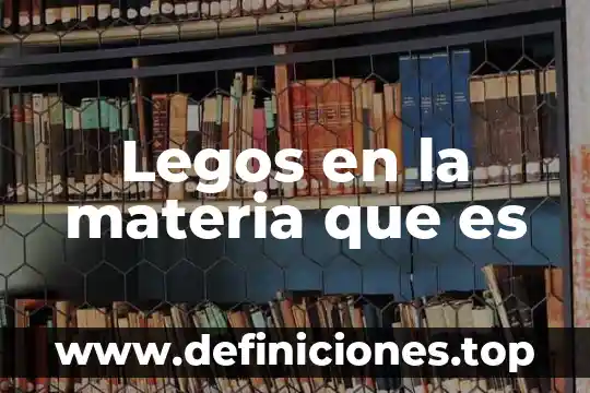 Qué es la materia muerta 4 Legos en la materia que es