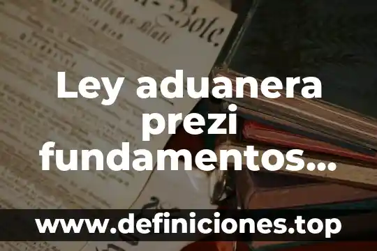 Que es umbral en materia aduanera 4 Ley aduanera prezi fundamentos que es etc