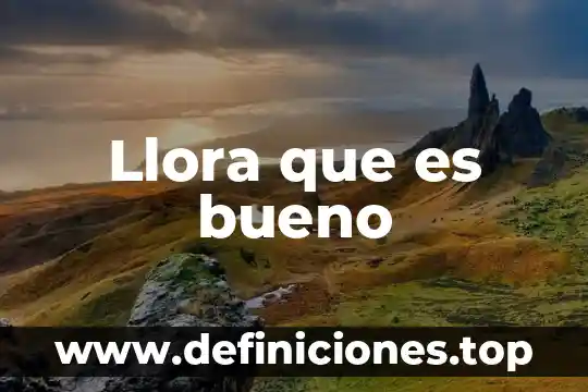 Que es lo bueno de la cultura 7 Llora que es bueno
