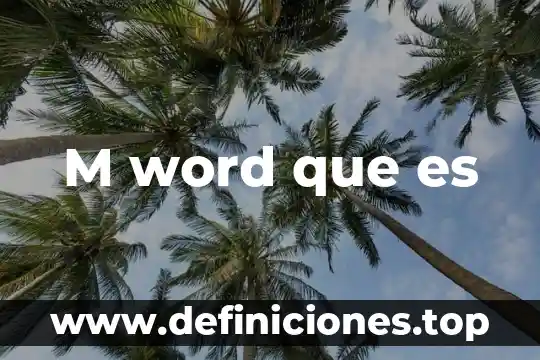 Que es el aprendizaje m learning 8 M word que es
